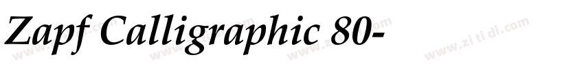 Zapf Calligraphic 80字体转换